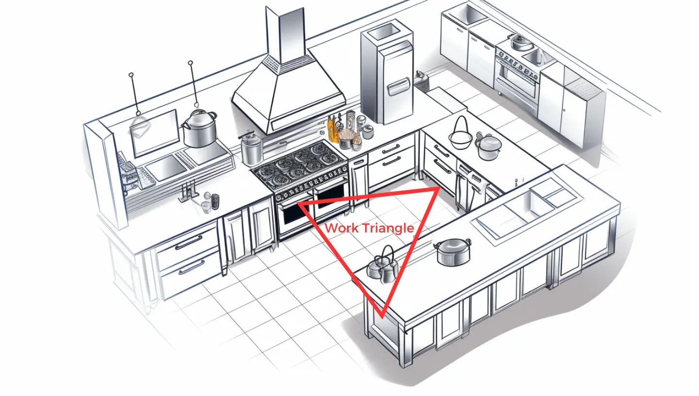 Diagram of Kitchen Work Triangle