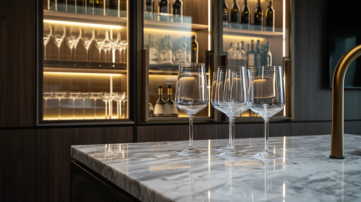 Elegant Wine Glass Cupboard in Sonoma Ca