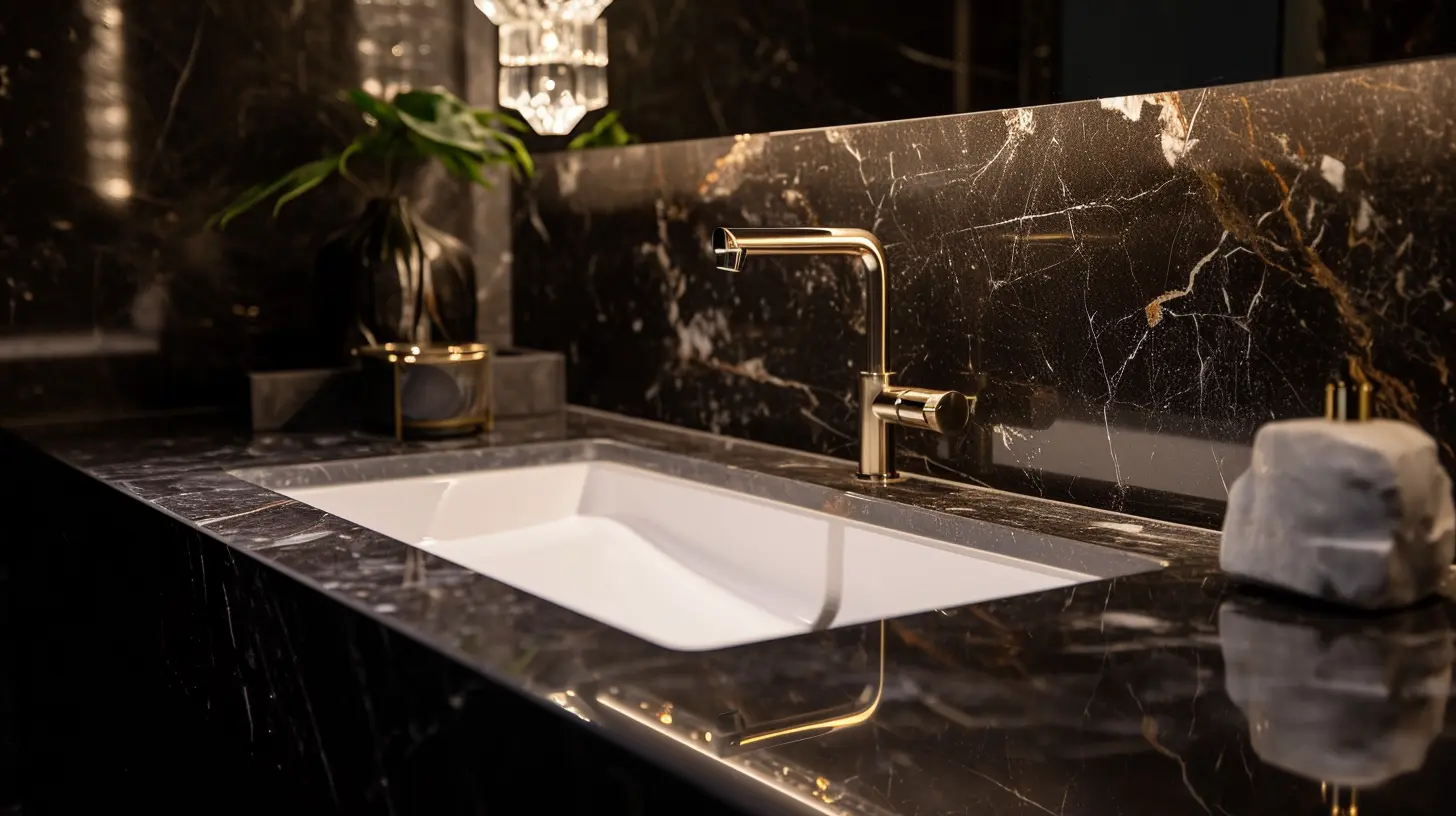 Marble Countertop and Porcelain Sink Sonoma